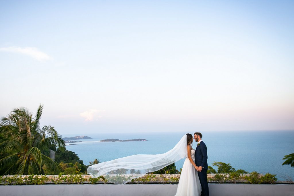 bride and groom photoshoot in koh samui thailand